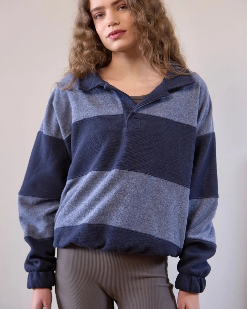 Moletom Striped - Marinho