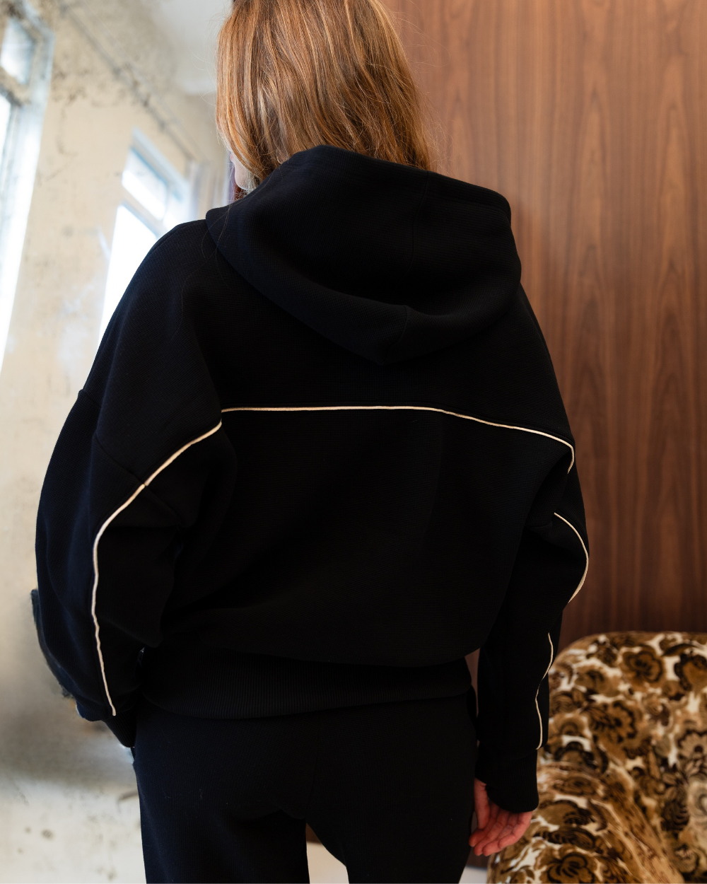 Jaqueta Moletom Layered - Preto