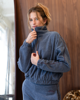 Casaco Layered Atoalhado - Sky