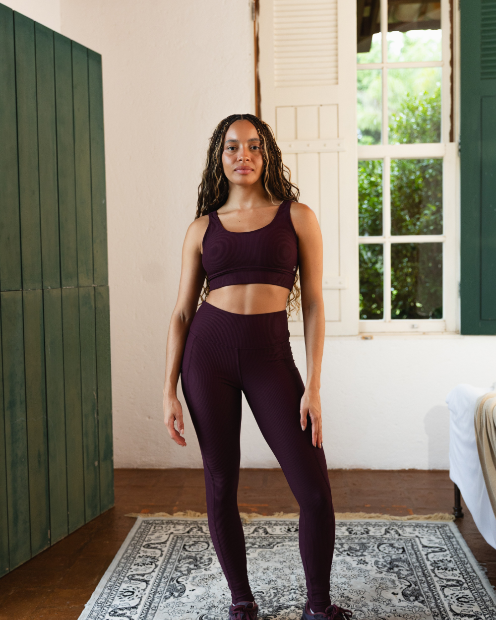 Legging Outdoor com Bolso - Berry