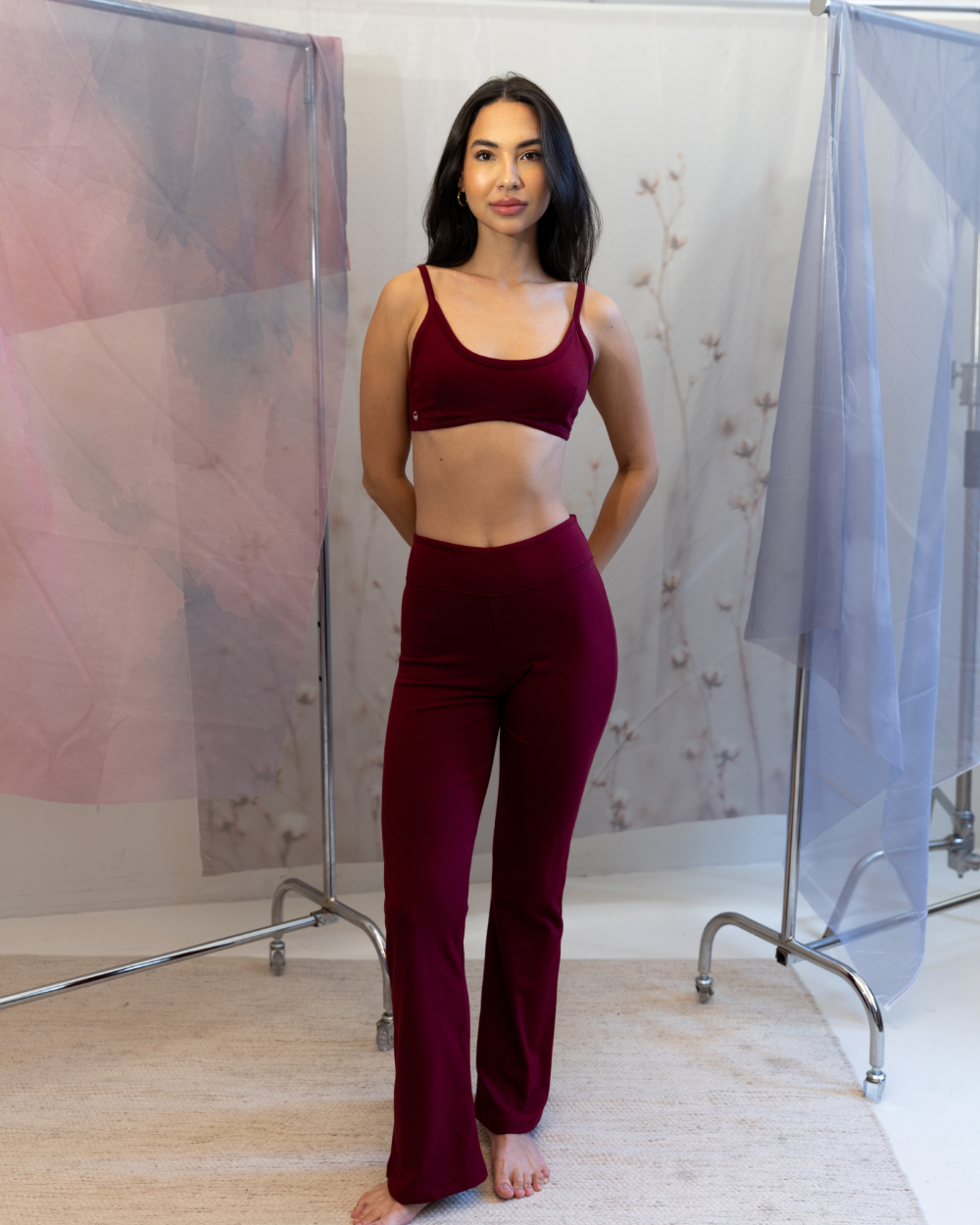 Calça Cotton Flare - Cherry