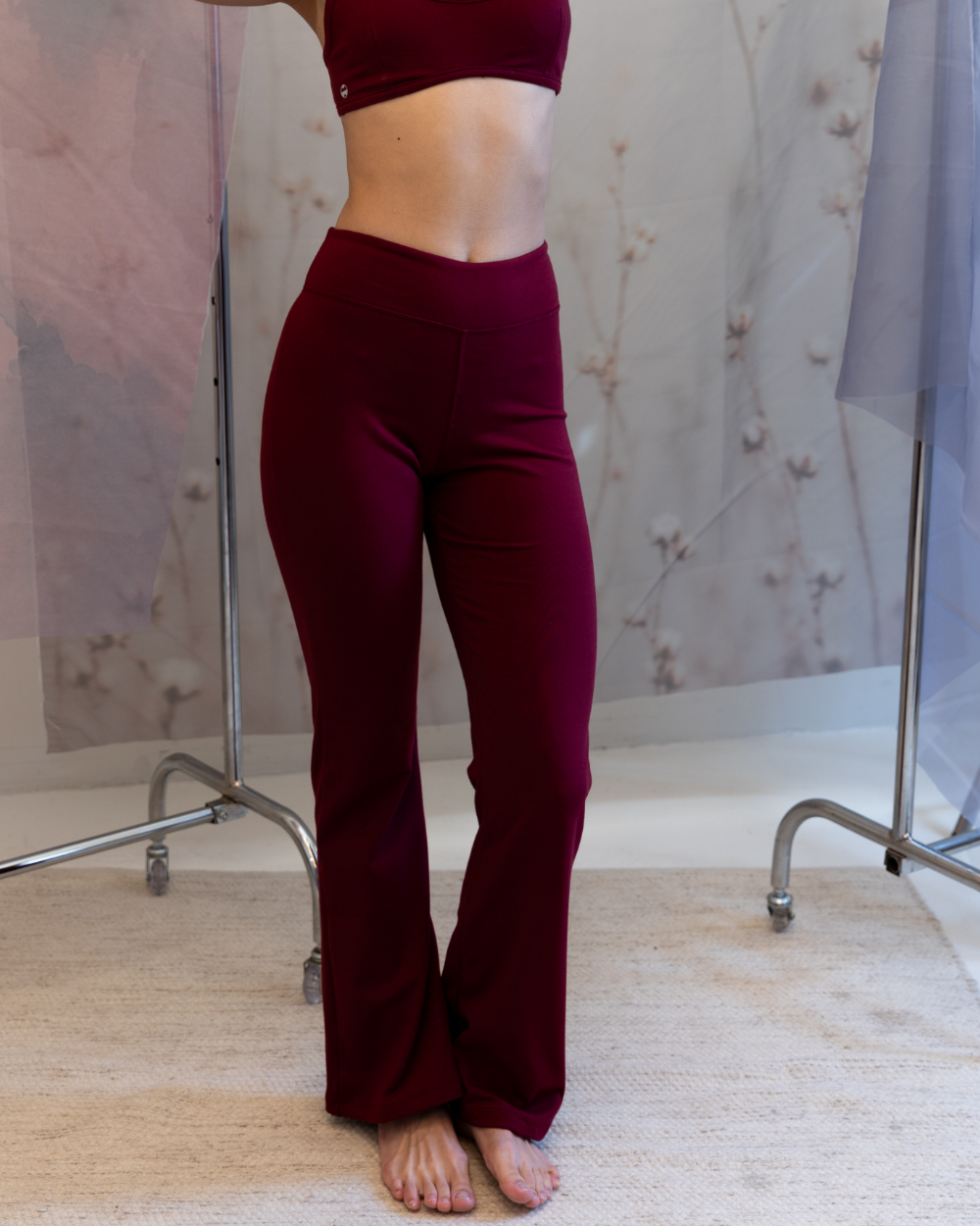 Calça Cotton Flare - Cherry