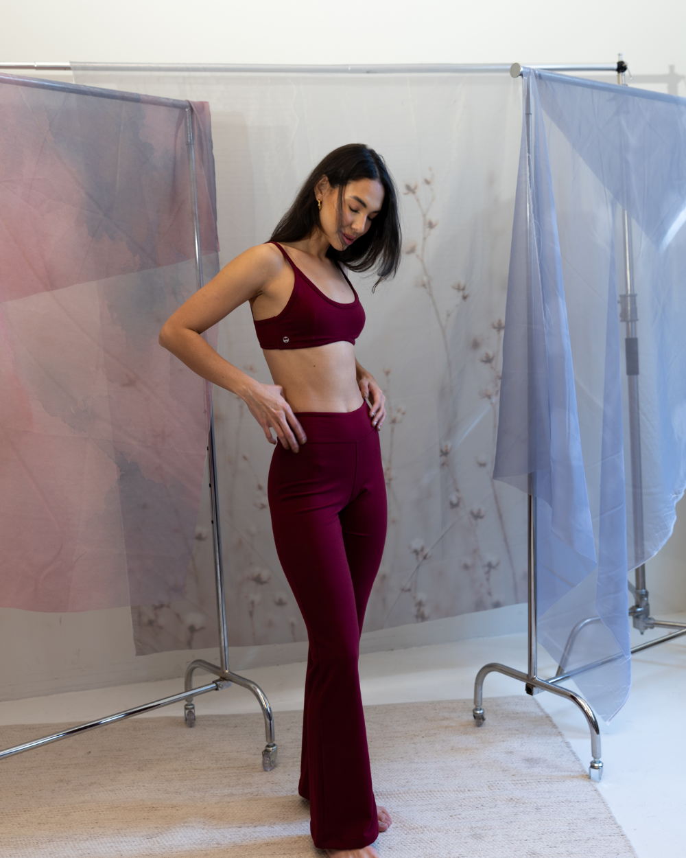 Calça Cotton Flare - Cherry