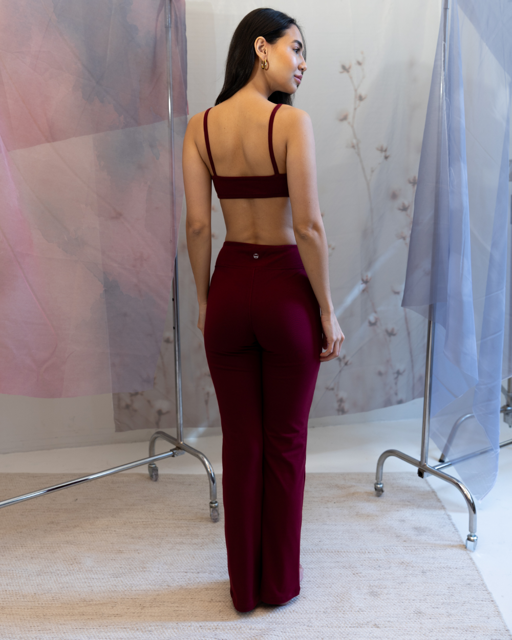 Calça Cotton Flare - Cherry