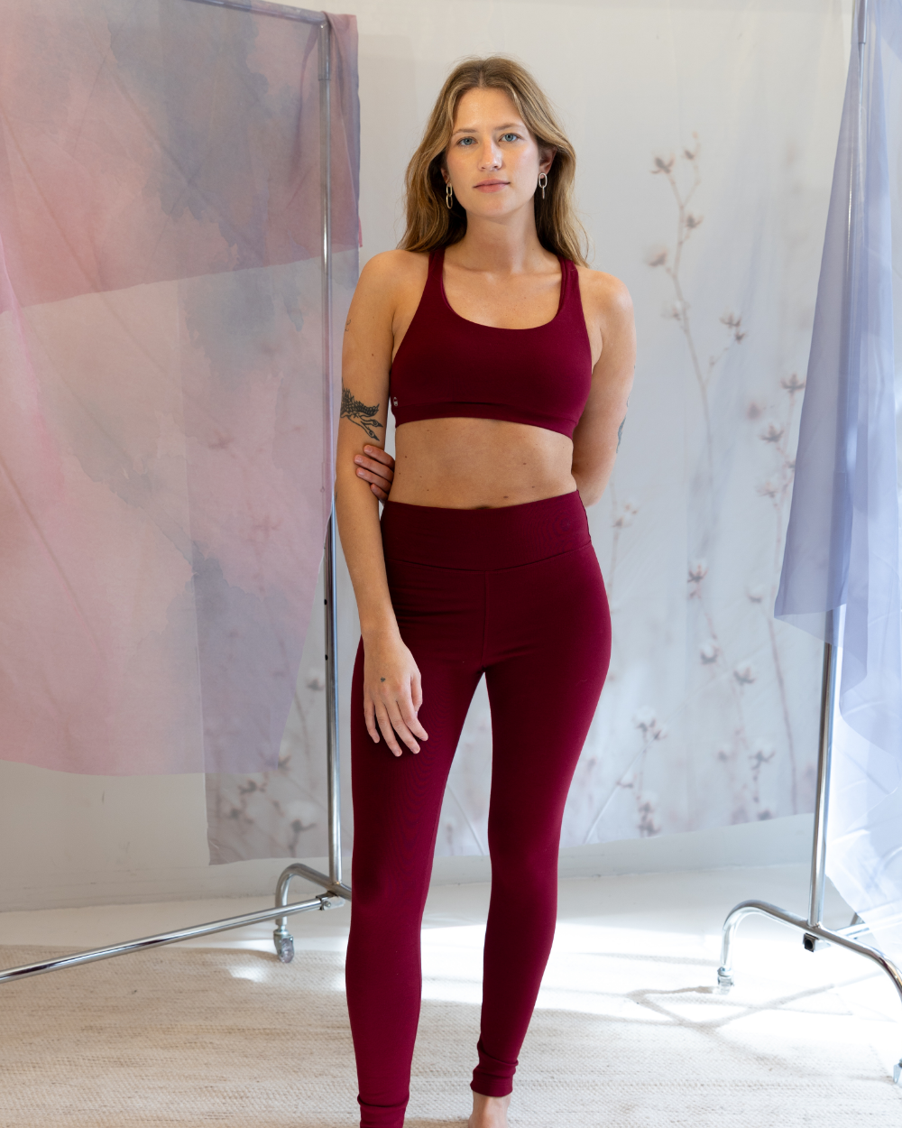 Legging Cotton - Cherry